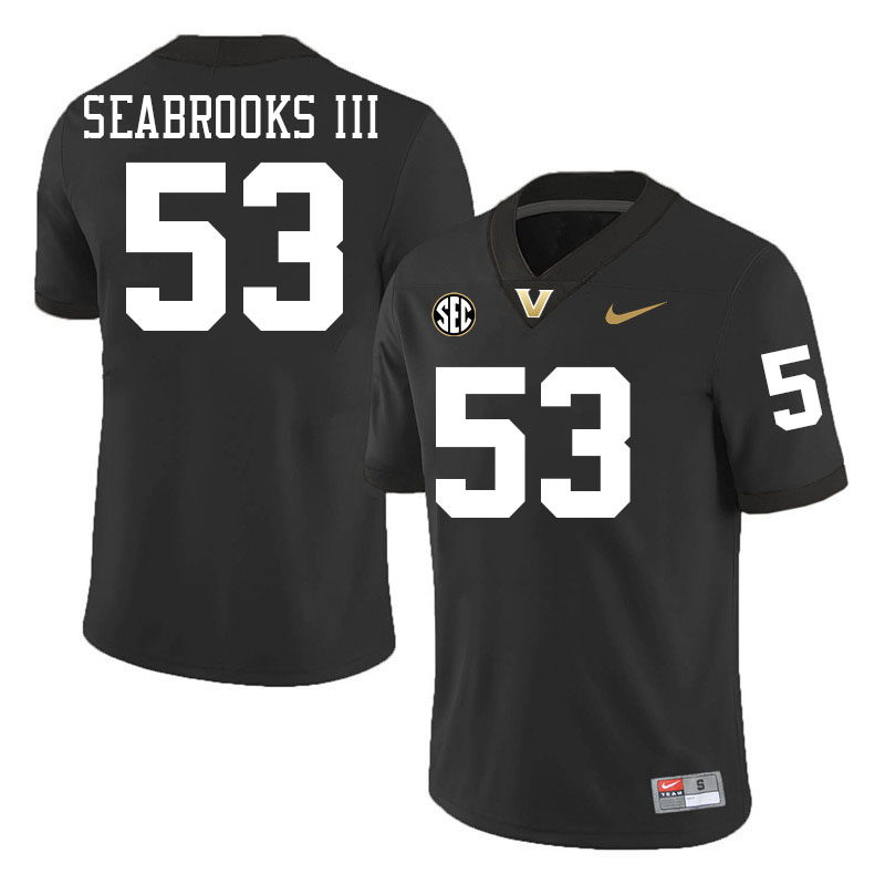 Glenn Seabrooks III Jersey, Vanderbilt Commodores #53 Glenn Seabrooks III Football Jersey, Uniforms- Glenn Seabrooks III Jersey, Vanderbilt Commodores #53 Glenn Seabrooks III Football Jersey, Uniforms-